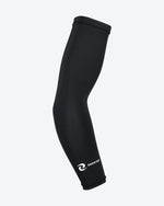 Load image into Gallery viewer, Enertor black arm sleeves with white logo print - Large to Extra large 2
