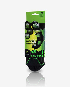 Enertor Exercise Recovery Socks Green Black Packaging