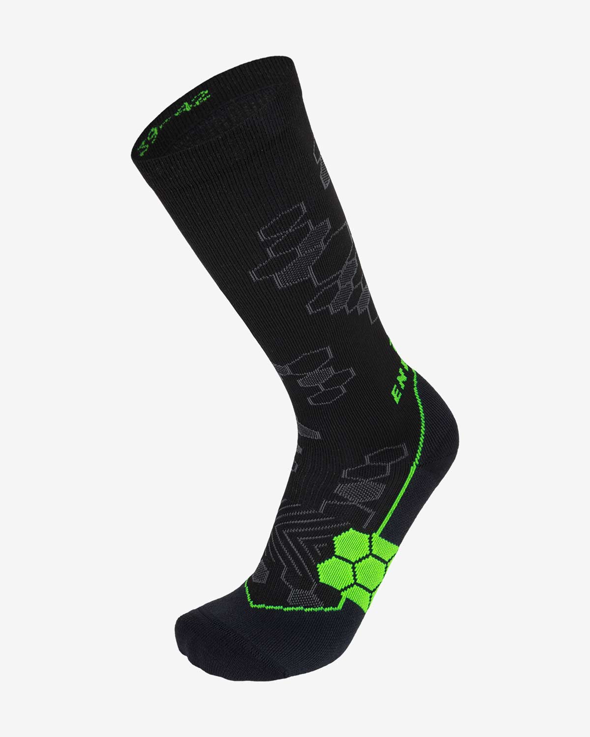 Enertor Exercise Recovery Socks - Black and Green
